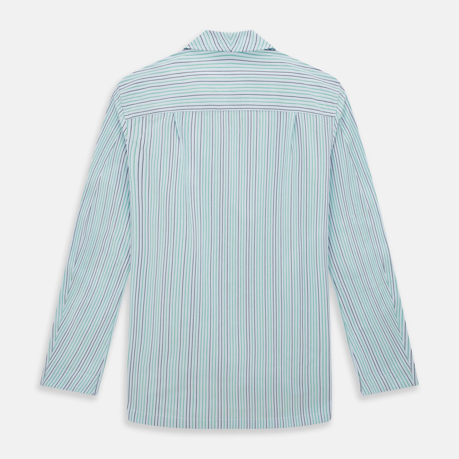 View 3 of product Green and Blue Shadow Pinstripe Pyjama Shirt