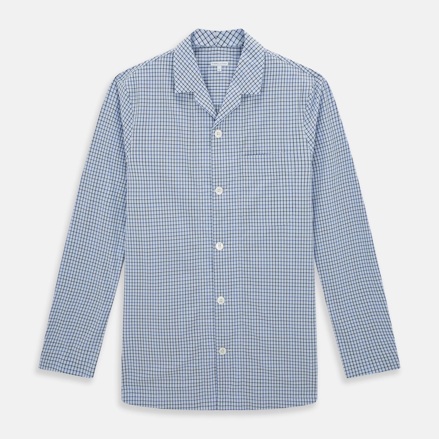 View 1 of product Blue Shadow Check Pyjama Shirt