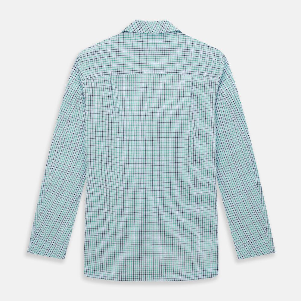 Green and Blue Shadow Check Pyjama Shirt