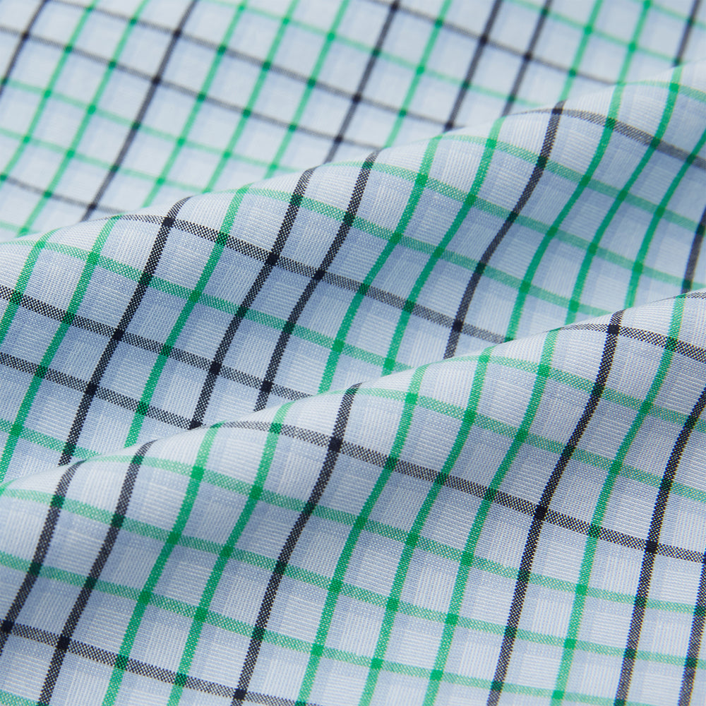 Green and Blue Shadow Check Pyjama Shirt