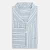 View 5 of product Blue and Green Multi Track Stripe Pyjama Shirt