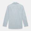 View 3 of product Blue and Green Multi Track Stripe Pyjama Shirt