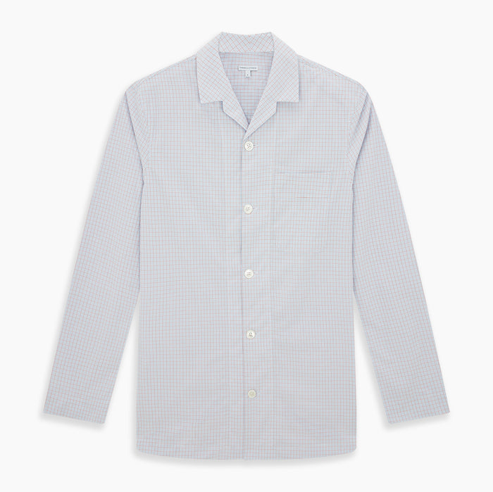 Red Multi Graph Check Pyjama Shirt Image 6