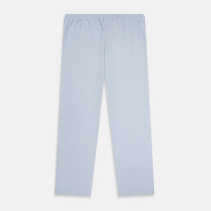Pale Blue Micro Check Pyjama Trousers Image 2