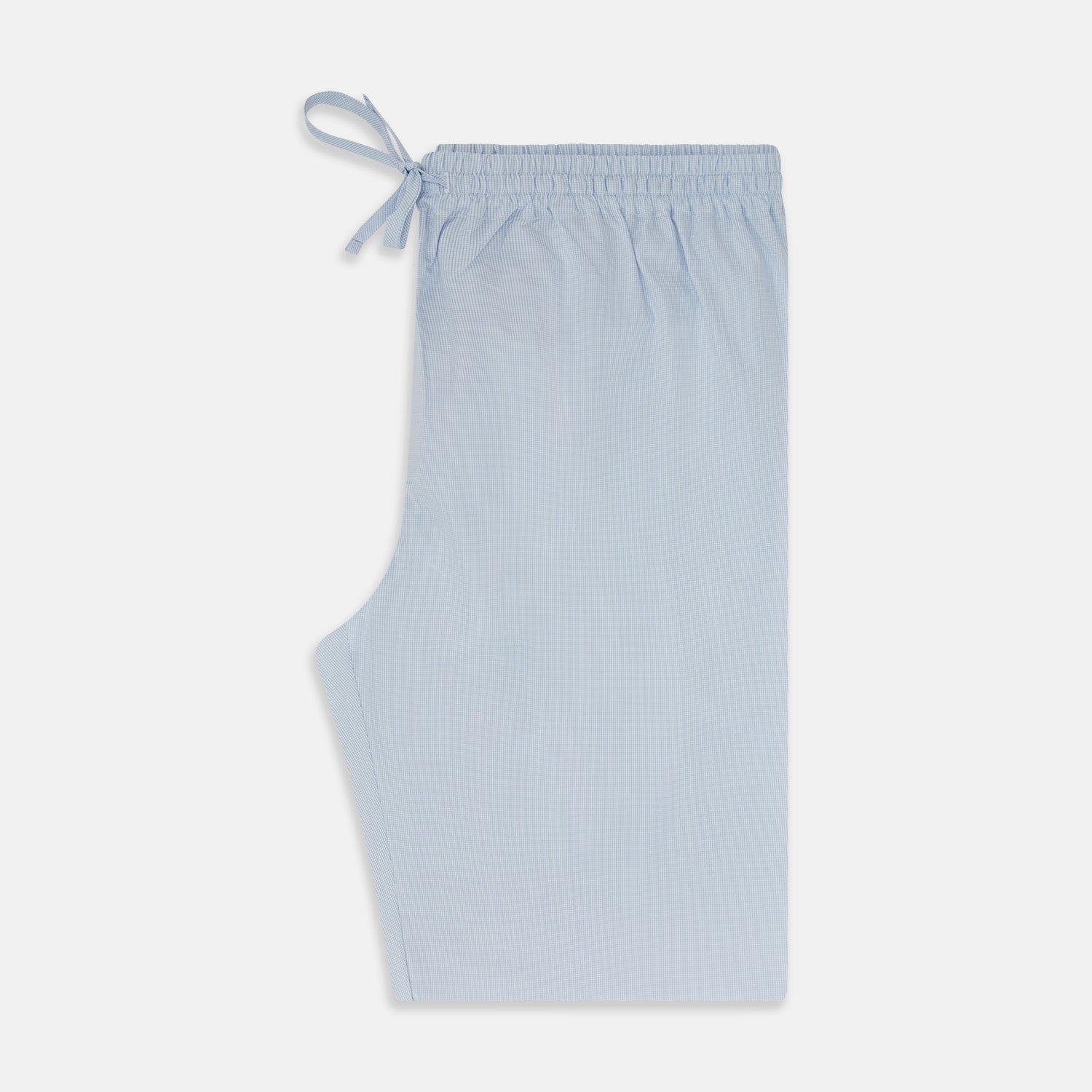 View 4 of product Pale Blue Micro Check Pyjama Trousers