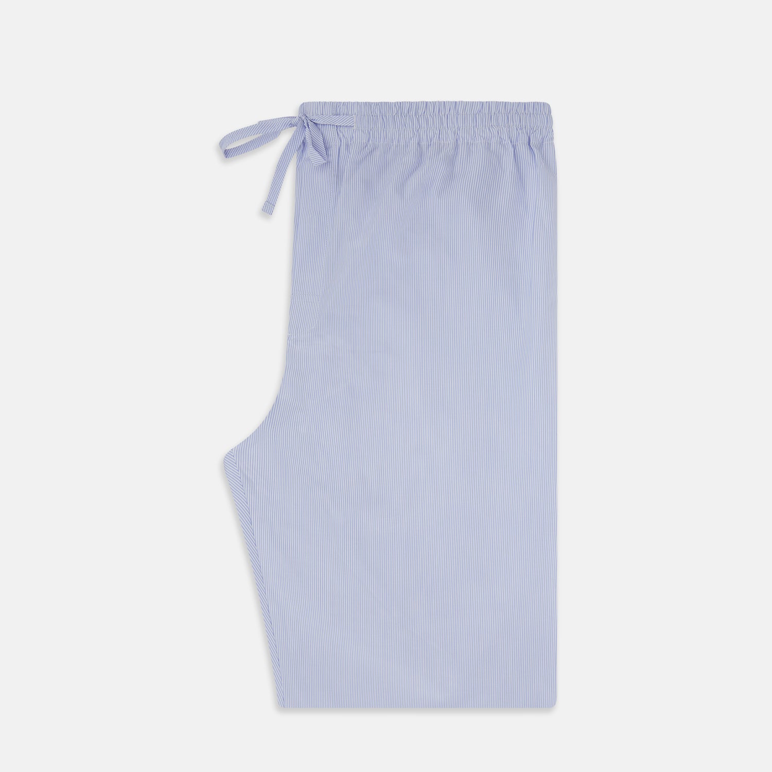 View 4 of product Pale Blue Fine Stripe Pyjama Trousers