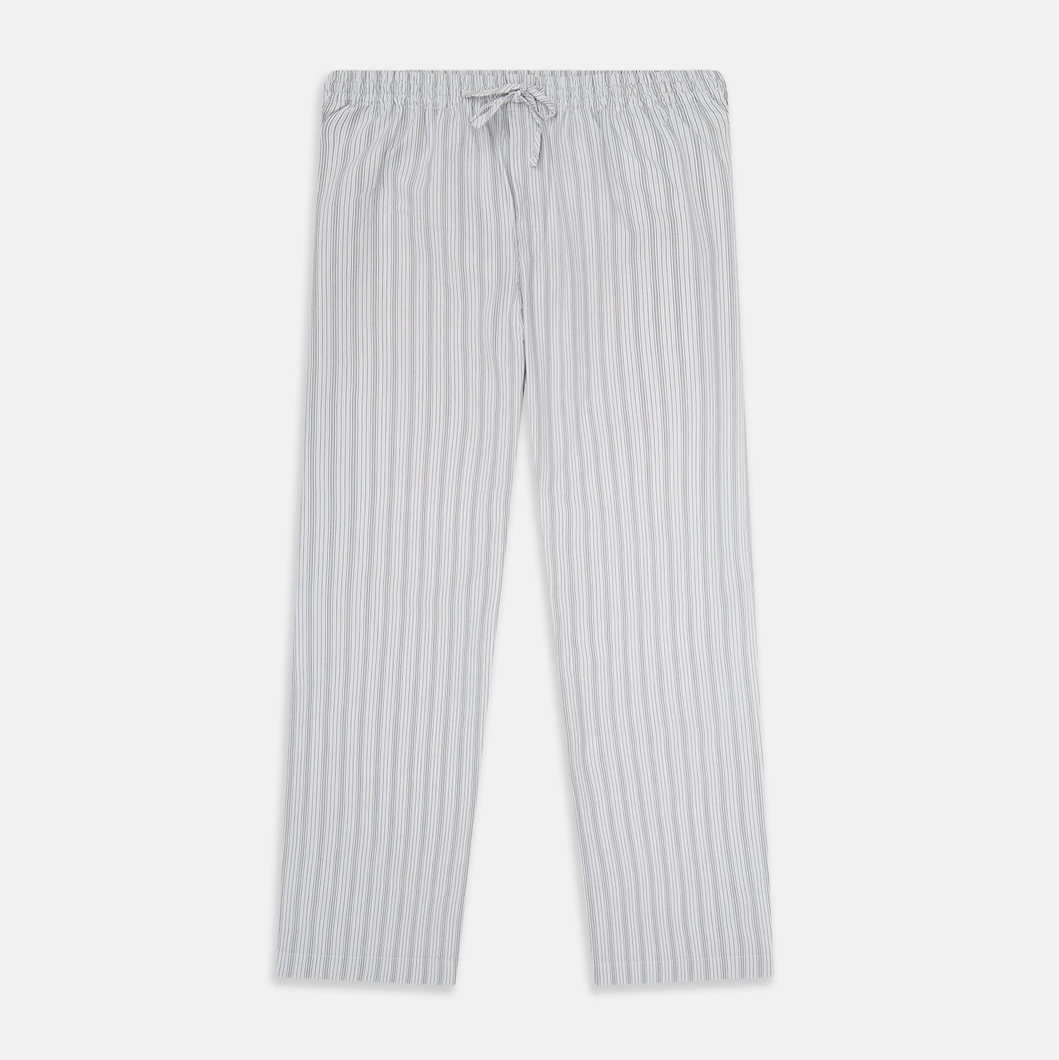 View 1 of product Grey Fine Track Stripe Pyjama Trousers