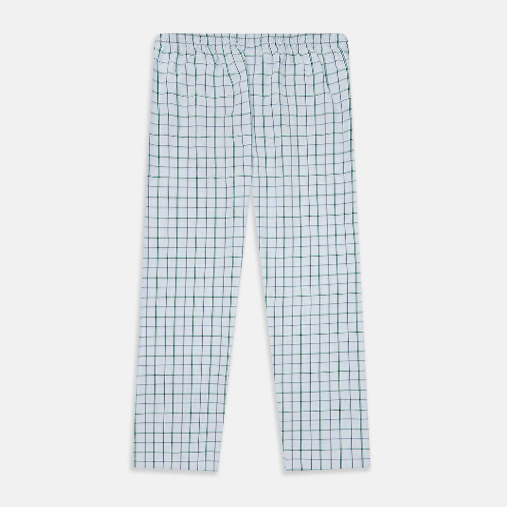Blue and Green Tattersall Check Pyjama Trousers