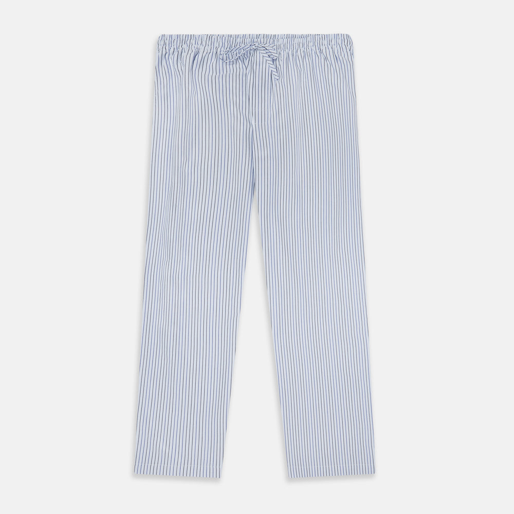Blue Shadow Pinstripe Pyjama Trousers