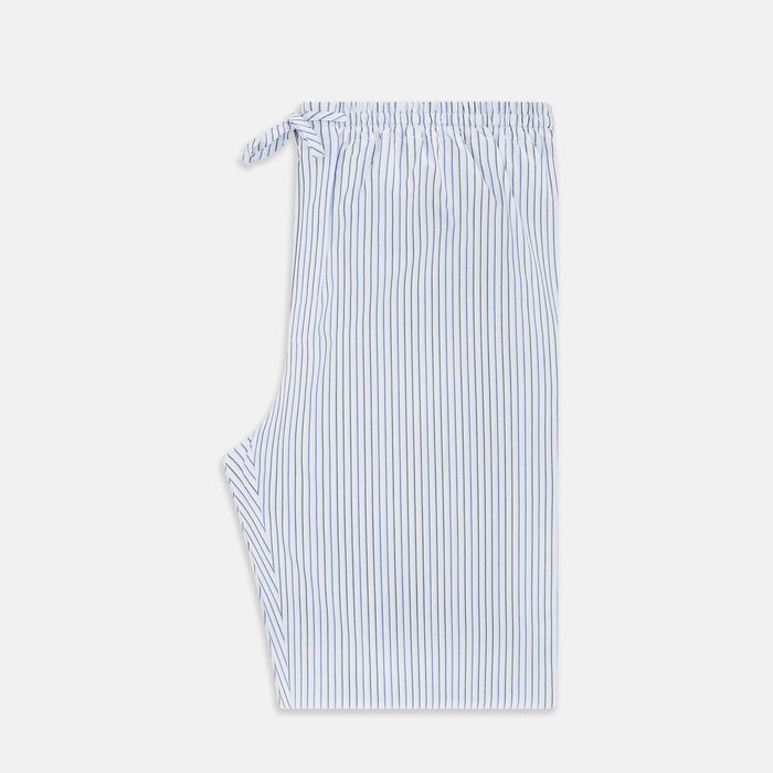 Blue Shadow Pinstripe Pyjama Trousers Image 3