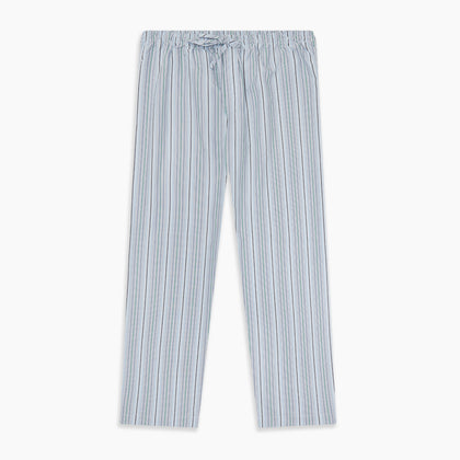 Blue and Green Multi Track Stripe Pyjama Trousers Image 5