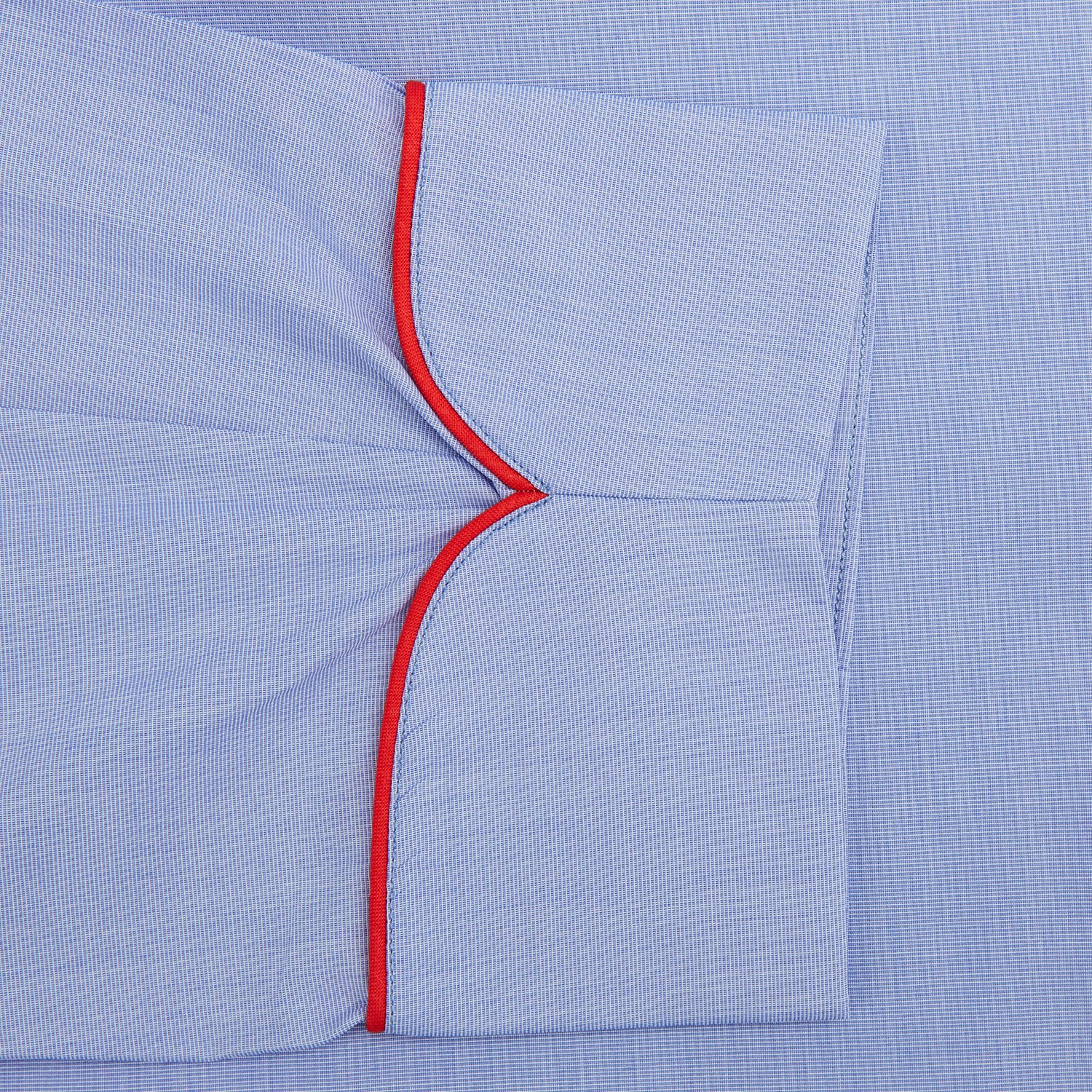 View 3 of product Light Blue Piped End-On-End Cotton Gown