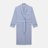 View 1 of product Blue Fine Bengal Stripe Piped Cotton Gown