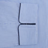 View 3 of product Blue Fine Bengal Stripe Piped Cotton Gown