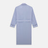 View 4 of product Blue Fine Bengal Stripe Piped Cotton Gown