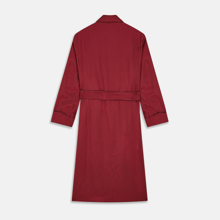 Burgundy Spot Silk Gown Image 3