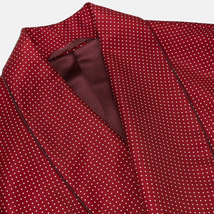 Burgundy Spot Silk Gown Image 1