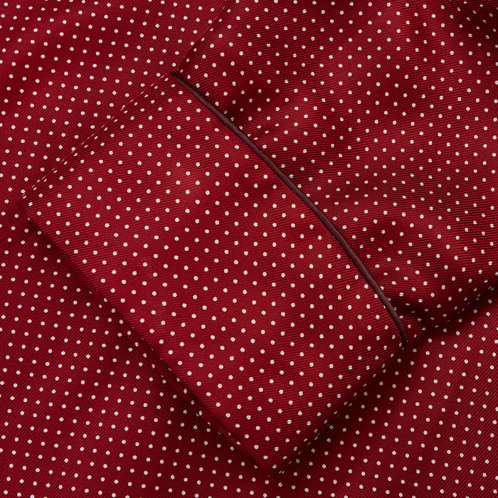Burgundy Spot Silk Gown Image 2