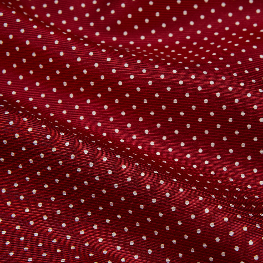 Burgundy Spot Silk Gown