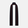 View 1 of product Navy and Burgundy Striped Double-Sided Corduroy Padded Scarf OS