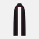 Navy and Burgundy Striped Double-Sided Corduroy Padded Scarf OS