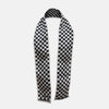 View 1 of product Chequered Navy on White Frame Small Scarf in Silk
