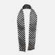 Chequered Navy on White Frame Small Scarf in Silk