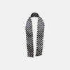 View 1 of product Chequered Navy on White Frame Small Scarf in Silk