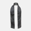 View 2 of product Chequered Navy on White Frame Small Scarf in Silk