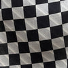 View 4 of product Chequered Navy on White Frame Small Scarf in Silk