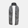 View 1 of product Chequered Navy on Navy Frame Small Scarf in Silk