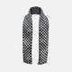 Chequered Navy on Navy Frame Small Scarf in Silk
