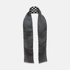 View 2 of product Chequered Navy on Navy Frame Small Scarf in Silk