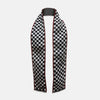View 1 of product Chequered Navy on Red Frame Small Scarf in Silk