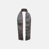 View 1 of product Chequered Navy on Red Frame Small Scarf in Silk