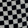 View 4 of product Chequered Navy on Red Frame Small Scarf in Silk