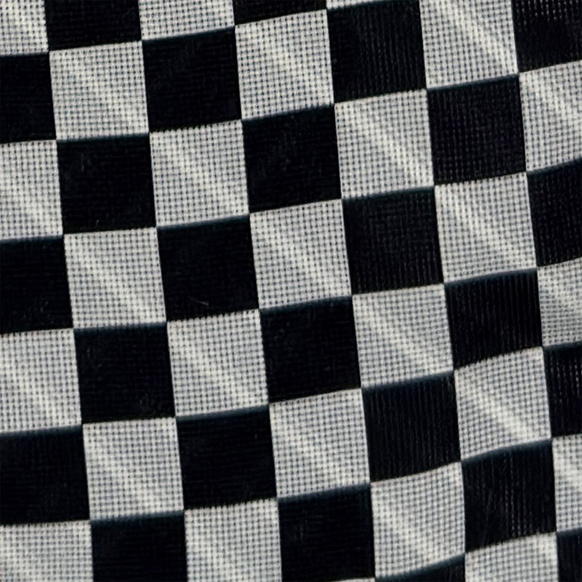 View 4 of product Chequered Navy on Red Frame Small Scarf in Silk