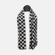 Chequered Navy on White Frame Large Scarf in Silk