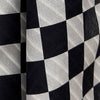View 4 of product Chequered Navy on White Frame Large Scarf in Silk