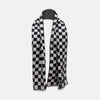 View 1 of product Chequered Navy on Navy Frame Large Scarf in Silk