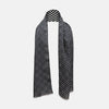 View 2 of product Chequered Navy on Navy Frame Large Scarf in Silk