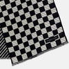 View 3 of product Chequered Navy on Navy Frame Large Scarf in Silk