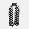 View 1 of product Chequered Navy on Red Frame Large Scarf in Silk