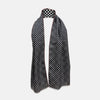 View 2 of product Chequered Navy on Red Frame Large Scarf in Silk