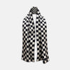 View 1 of product Chequered Navy & White Scarf in Silk