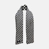 View 2 of product Chequered Navy & White Scarf in Silk