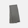 View 4 of product Chequered Navy & White Scarf in Silk