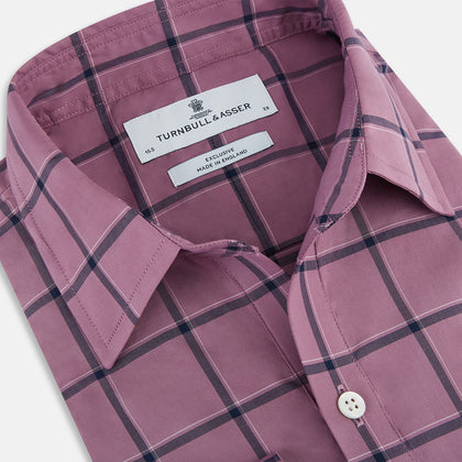 Online Exclusive · Antique Pink Grid Check Piccadilly Shirt Image 1