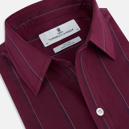 Online Exclusive · Wine Track Stripe Piccadilly Shirt Image 1