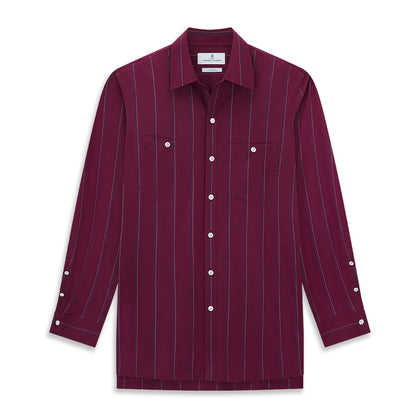 Online Exclusive · Wine Track Stripe Piccadilly Shirt Image 6